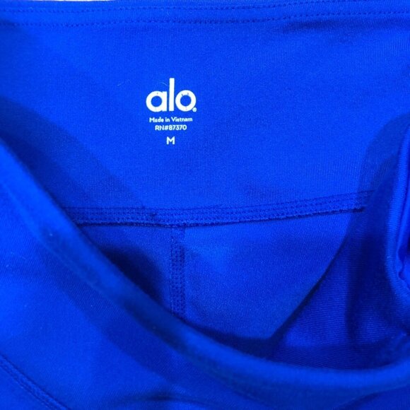 Alo Yoga Moto Bright Blue Leggings Size M - Picture 5 of 7